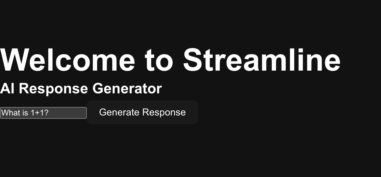 UI before AI response