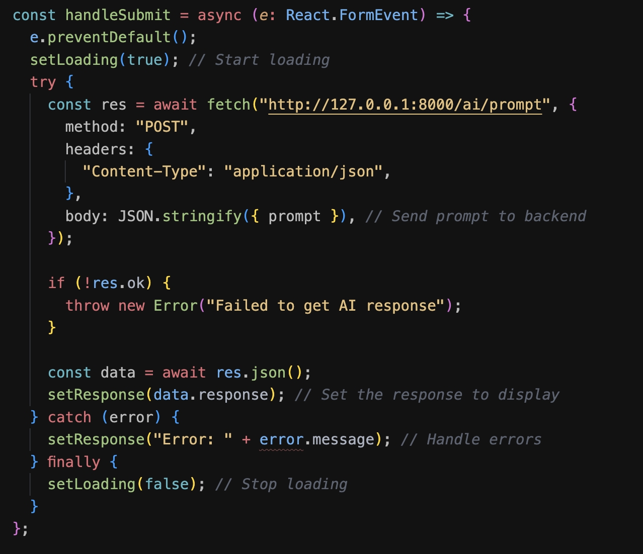 Vite React frontend
